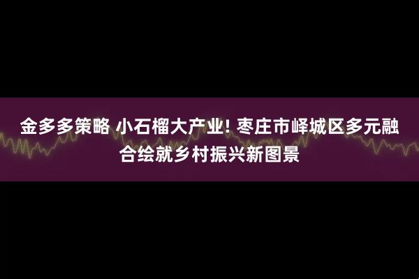 金多多策略 小石榴大产业! 枣庄市峄城区多元融合绘就乡村振兴新图景