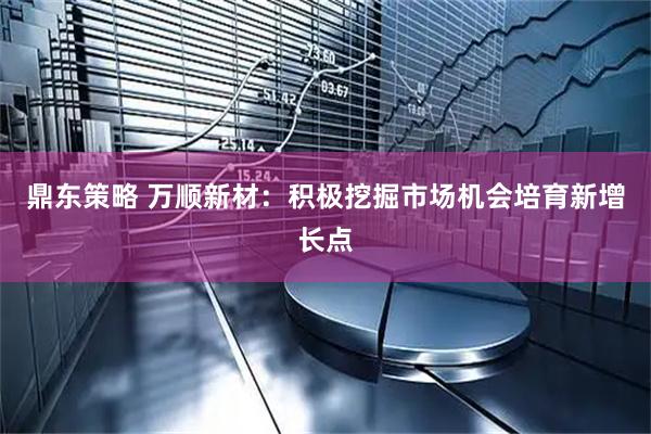 鼎东策略 万顺新材：积极挖掘市场机会培育新增长点
