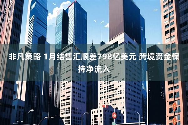 非凡策略 1月结售汇顺差798亿美元 跨境资金保持净流入