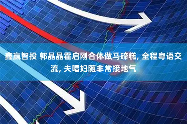 鑫赢智投 郭晶晶霍启刚合体做马碲糕, 全程粤语交流, 夫唱妇随非常接地气
