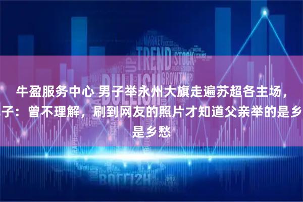 牛盈服务中心 男子举永州大旗走遍苏超各主场，儿子：曾不理解，刷到网友的照片才知道父亲举的是乡愁